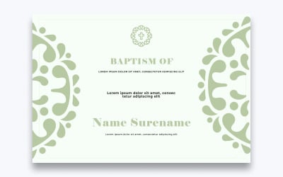 Free Stylish Baptism Certificate Template