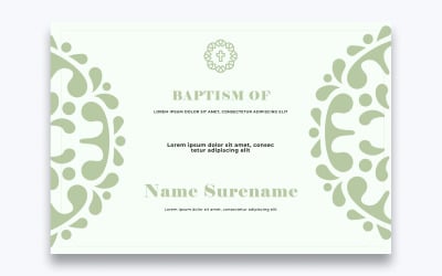 Modelo de certificado de batismo grátis e elegante
