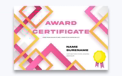 Moderne kostenlose Award-Zertifikat-Vorlage