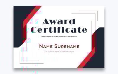 Şık Ücretsiz Ödül Sertifika Şablonu