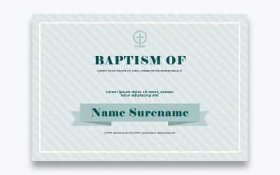 Ücretsiz Klasik Vaftiz Sertifikası Şablonu