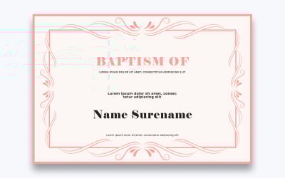 Ücretsiz Modern Baptism Certificate Template