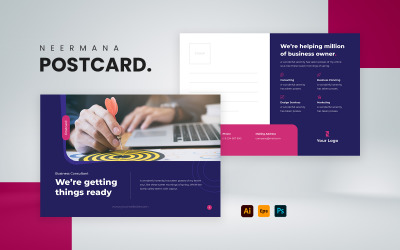 Business Postcard Corporate identity template