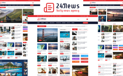 24News-新闻社引导程序和HTML5模板