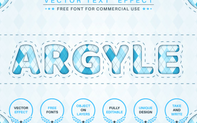 Argyle - Editable Text Effect,  Font Style Graphic Illustration
