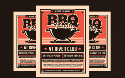 BBQ Party Flyer Corporate Identity Vorlage