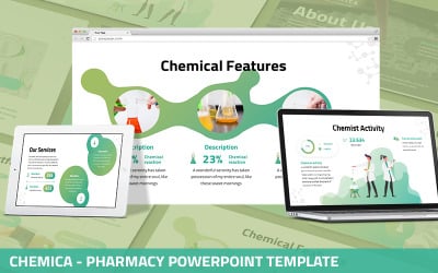 Chemica - šablona aplikace PowerPoint pro lékárny