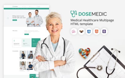 DoseMedic - Modello HTML5 per assistenza medica