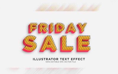 Fredagsförsäljningsillustratörtexteffektillustration