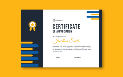 Mall för företagscertifikat