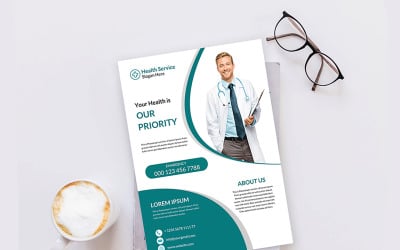 Medische flyer ontwerp huisstijl sjabloon