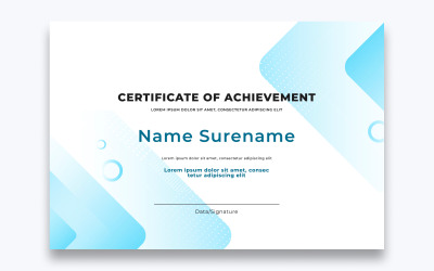 Modello gratuito moderno di certificato di conseguimento
