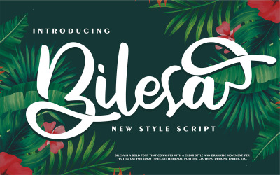 Bilesa | Novo estilo de fonte do script