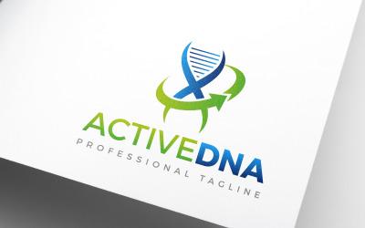 Design del logo della genetica del DNA attivo