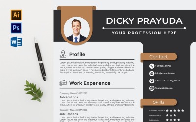 El CV -Dicky Prauda CV - Plantillas de CV imprimibles