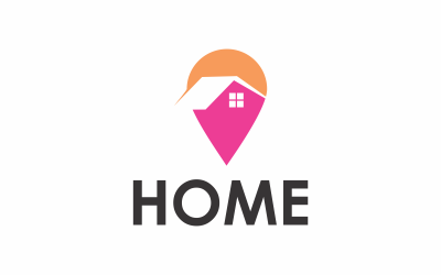 Modèle de logo abstrait Home Point