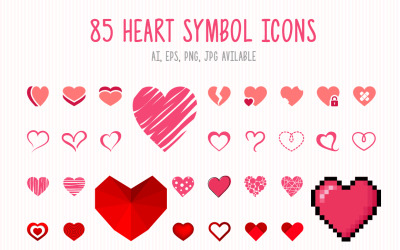 85 Ikony Symbol Serca Szablon Iconset