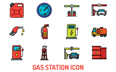 加油站Iconset模板