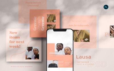 Lausa - Instagram Template Set Social Media