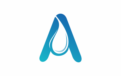 Letter A Drops Logo sjabloon