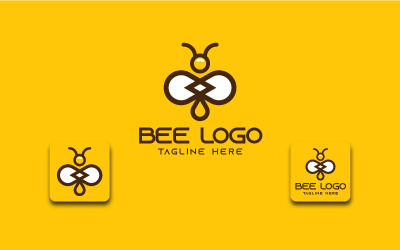 Minimalistyczny szablon Logo pszczoły