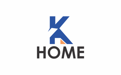 Modèle de logo d&amp;#39;accueil de la lettre K