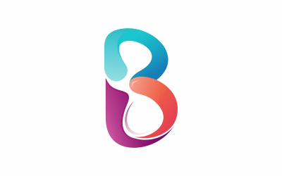 Modello di logo di gocce di lettera B