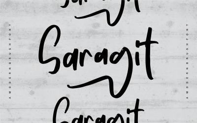 Saragit | Ett modernt borstteckensnitt