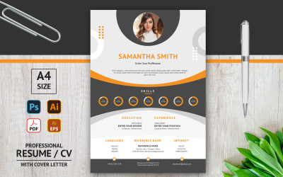 Smith egyedi Resume Template önéletrajz formátuma a kreatív nyomtatható folytató sablonokhoz