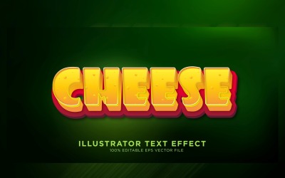 Cheese Illustrator Text Effect Illustration