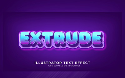 Estrudi illustrazione di effetto di testo di Illustrator