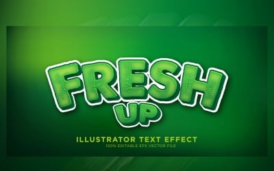 Färska upp Illustrator Text Effect Illustration