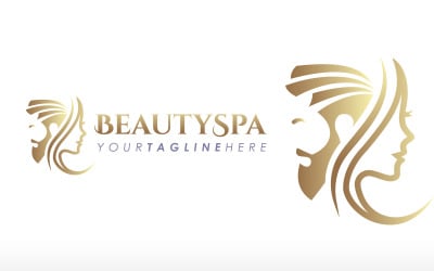 Férfi nő Beauty Spa Esztétika Logo Design