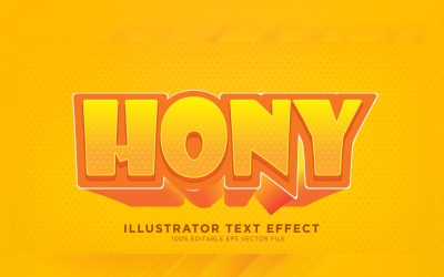 Hony Illustrator Ilustracja Efekt tekstowy