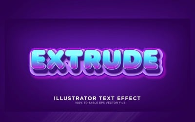 Illustrator-Texteffektillustration extrudieren