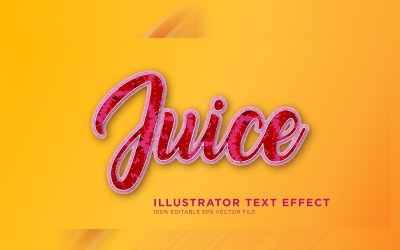 Illustratore di succo di testo effetto illustrazione