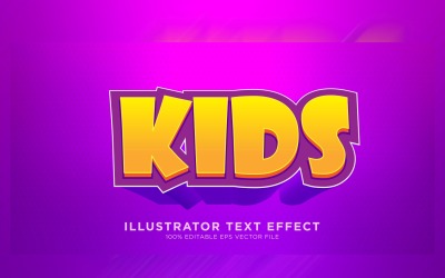 Ilustracja efekt tekstowy programu Illustrator dla dzieci