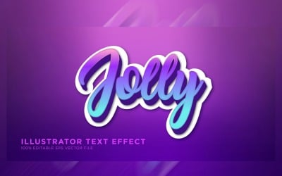 Jolly Illustrator Ilustracja Efekt tekstowy