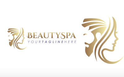 Muž Žena Krása Spa Estetika Logo Design
