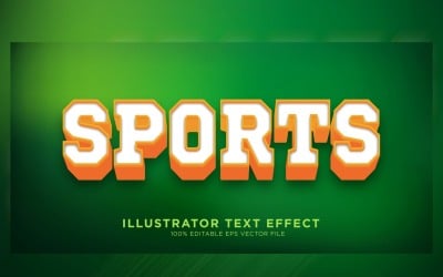 Spor Illustrator Metin Efekti İllüstrasyon