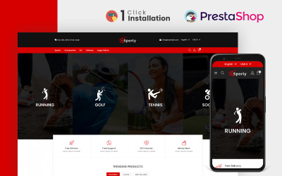 Sportig butik PrestaShop-tema