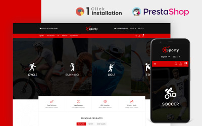 Sportos áruház PrestaShop téma