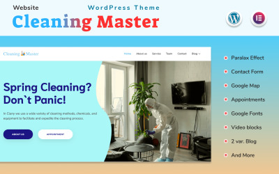 Tisztító mester - Weboldal Elementor Wordpress téma