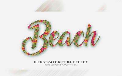 Beach illustrator Text Effect Illustration
