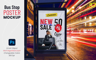 Bus Stop Poster Product Mockup