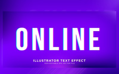 Çevrimiçi illustrator Metin Efekti İllüstrasyon