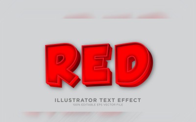 Röd illustration för illustratörtexteffekt