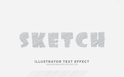 Skiss Illustrator Text Effect Illustration