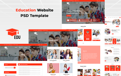 Edu - Modèle PSD de site Web d'éducation