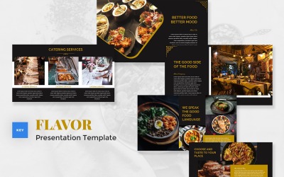 Flavor - Plantilla de presentación de catering y comida